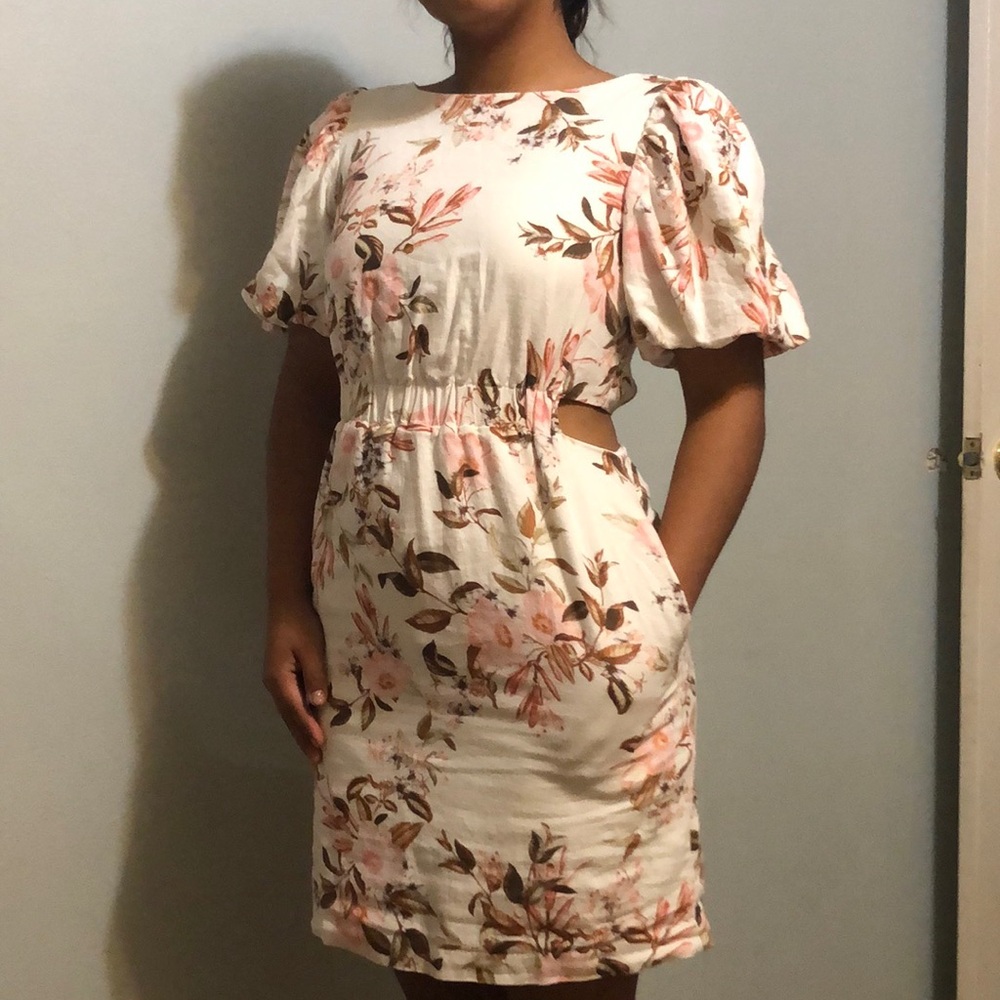 Floral Puff Sleeve Dress